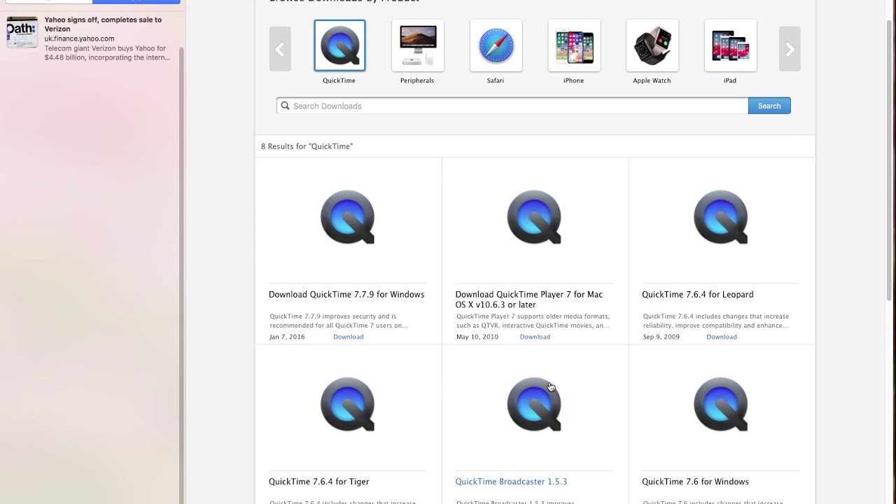 quicktime 7.5.5 for mac 10.5.8